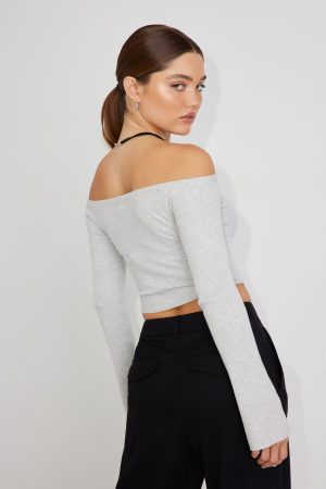Corset Hem Off Shoulder Top