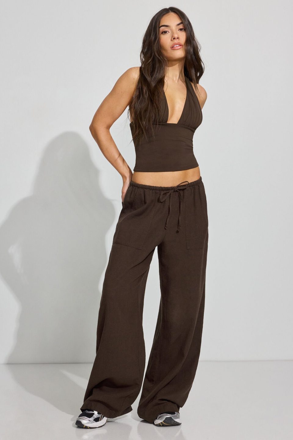 Millie Linen Pull-On Pants