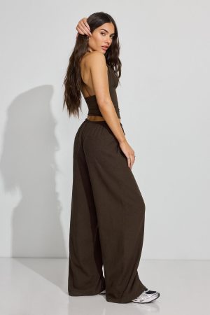 Millie Linen Pull-On Pants