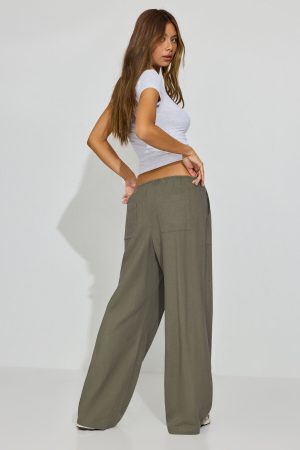 Millie Linen Pull-On Pants