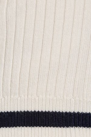 Wide Rib Short Sleeve Polo Top