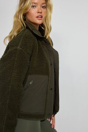 Sherpa Mixed Media Jacket