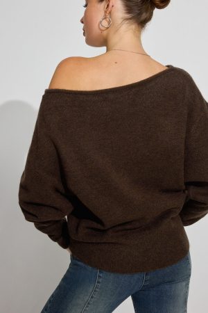 Rory Relaxed Off Shoulder Sweater