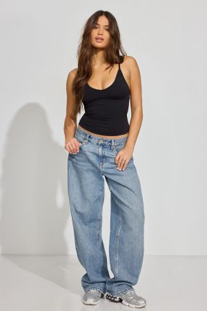 Sleek Deep V-Neck Cami Top