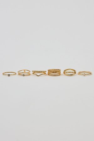 Set of 6 Super Delicate Rings