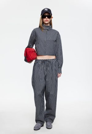 AURA JACKET – NAVY LEMON PLAID